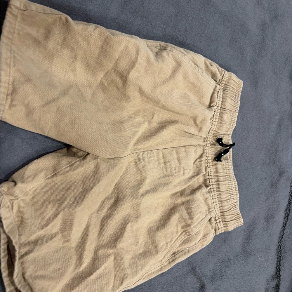 Casual Beige Drawstring Shorts